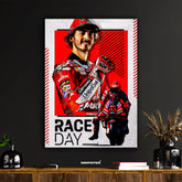 Francesco Bagnaia MotoGP Race Day Poster